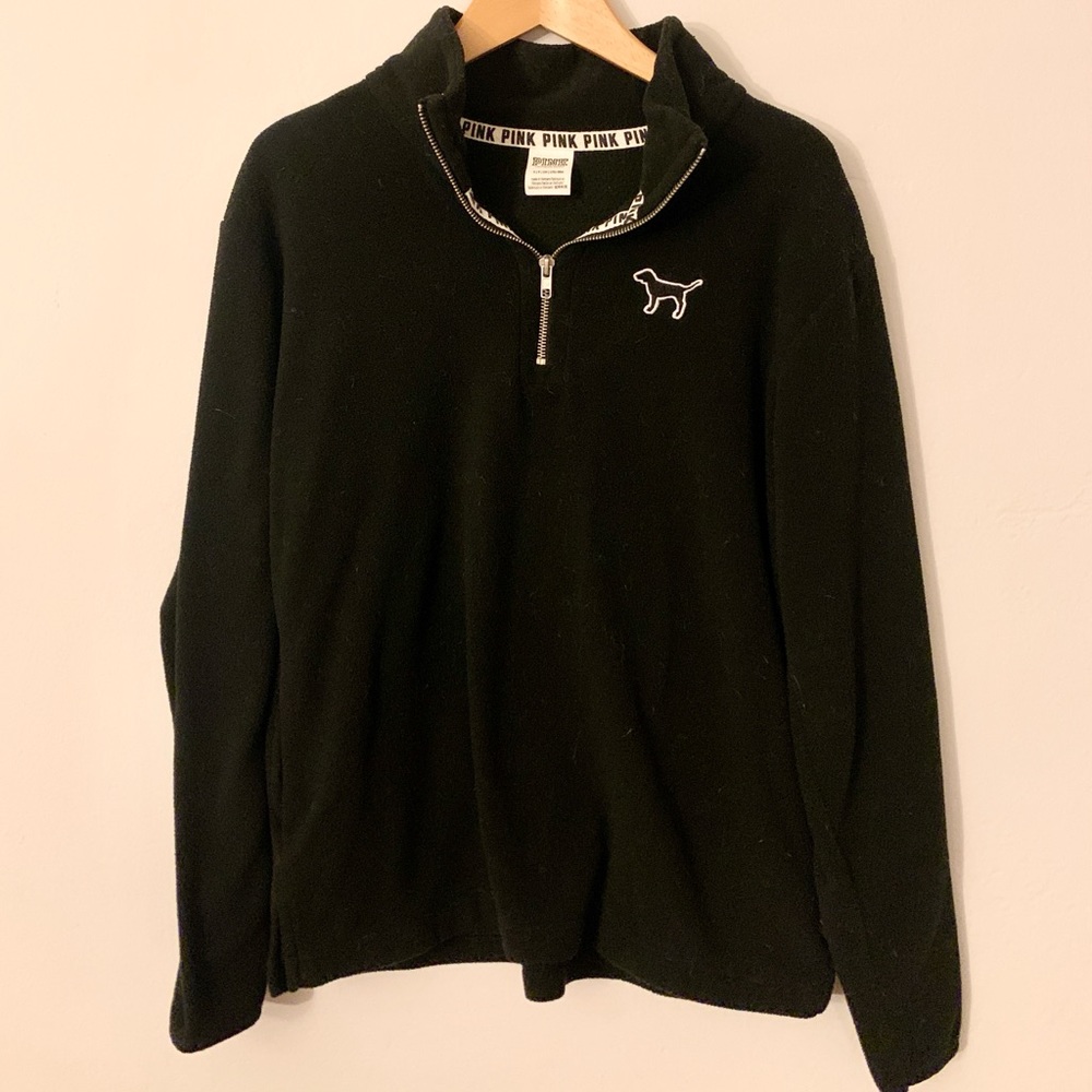 Victoria’s Secret (Pink) Black Fleece Jacket